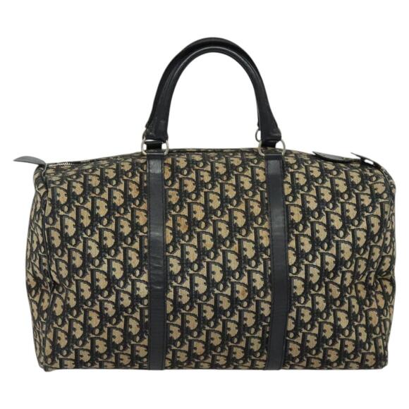 DIOR Trotter Canvas Boston Bag Navy Silver - Picture 3 of 12